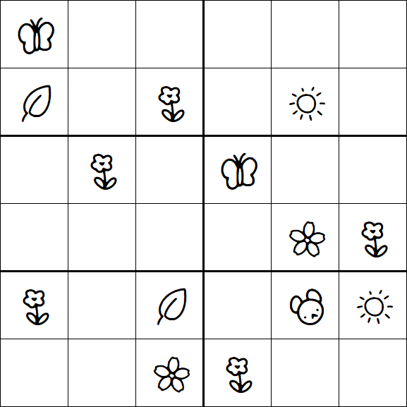 Kids Sudoku 6x6 - Medio