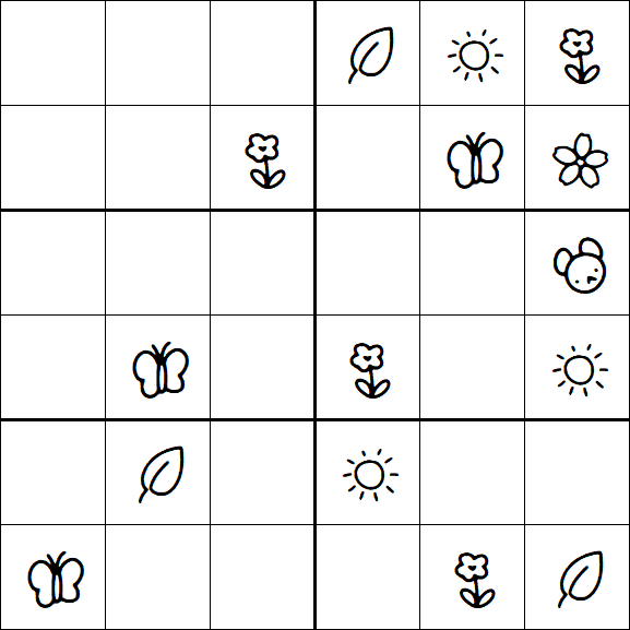 Kids Sudoku 6x6 - Medio