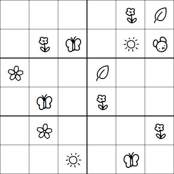 Kids Sudoku 6x6 - Medio