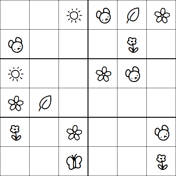 Kids Sudoku 6x6 - Medio