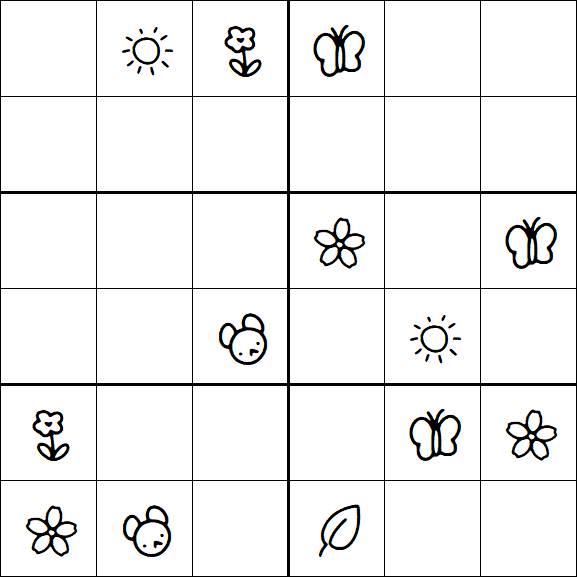 Kids Sudoku 6x6 - Medio