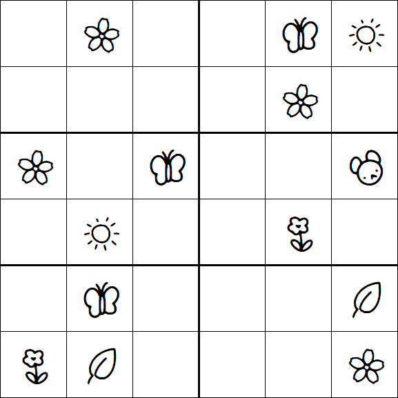 Kids Sudoku 6x6 - Medio