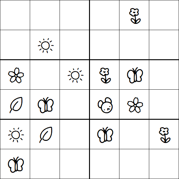 Kids Sudoku 6x6 - Medio