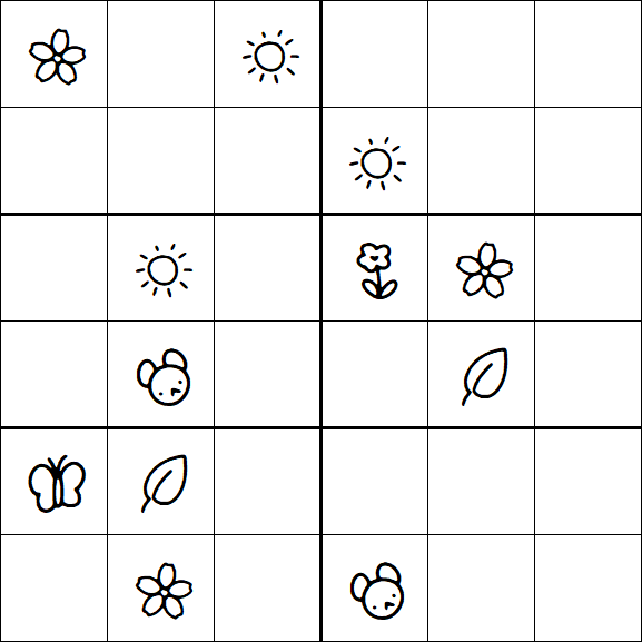 Kids Sudoku 6x6 - Medio