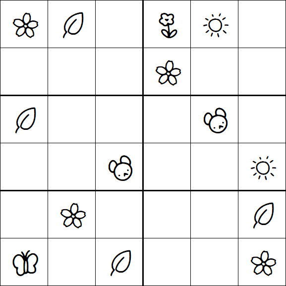 Kids Sudoku 6x6 - Medio