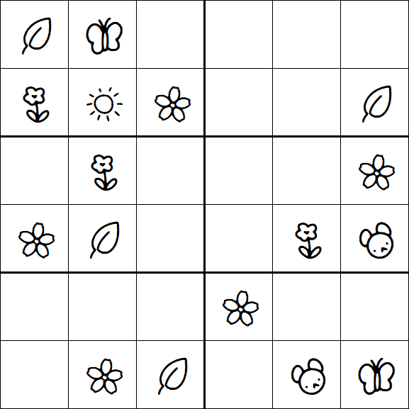 Kids Sudoku 6x6 - Medio