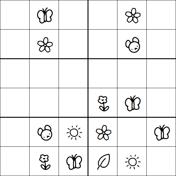 Kids Sudoku 6x6 - Moyen