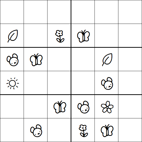 Kids Sudoku 6x6 - Medio