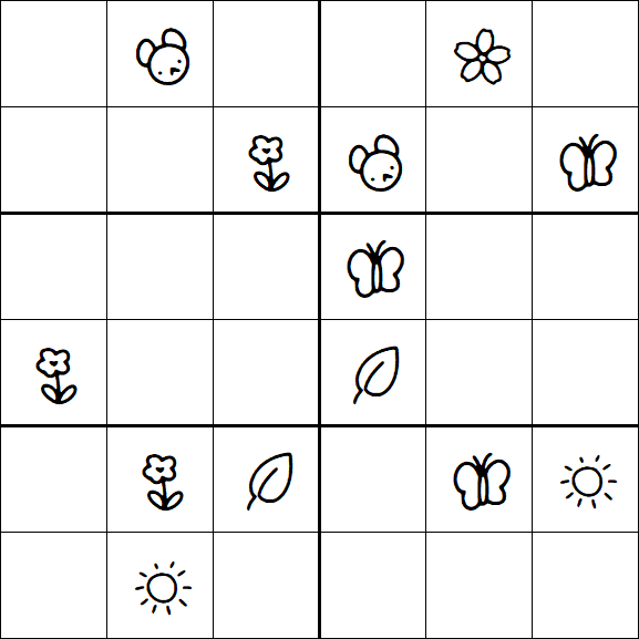 Kids Sudoku 6x6 - Medium