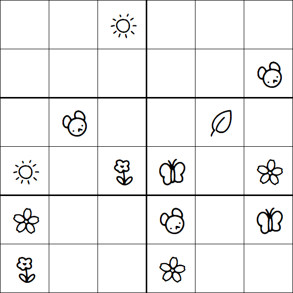 Kids Sudoku 6x6 - Medium