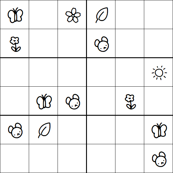 Kids Sudoku 6x6 - Medium