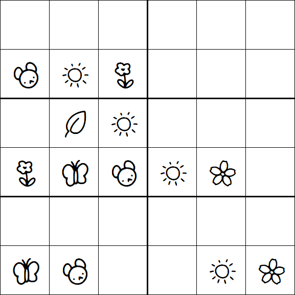 Kids Sudoku 6x6 - Medium