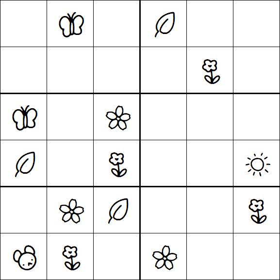 Kids Sudoku 6x6 - Medio