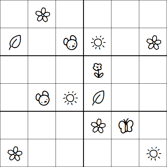 Kids Sudoku 6x6 - Medio