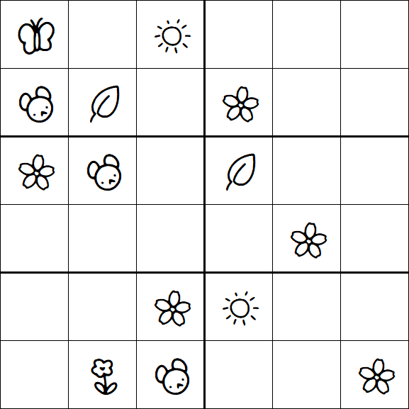 Kids Sudoku 6x6 - Medio