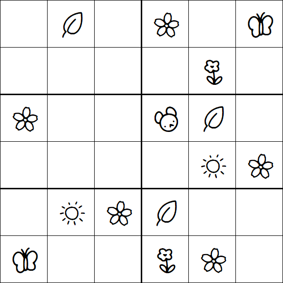 Kids Sudoku 6x6 - Medio