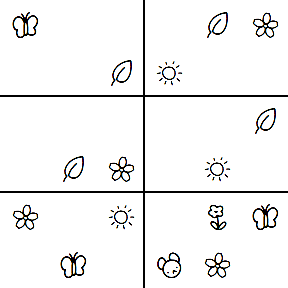 Kids Sudoku 6x6 - Medio
