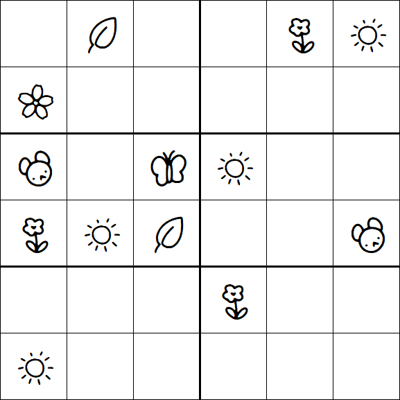 Kids Sudoku 6x6 - Medio
