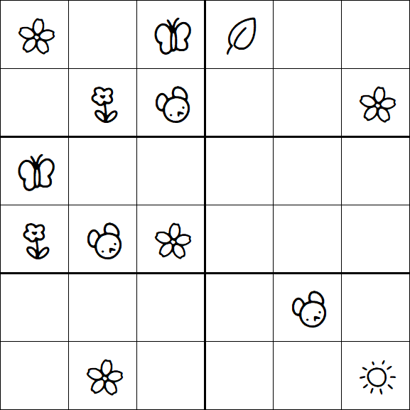 Kids Sudoku 6x6 - Medio