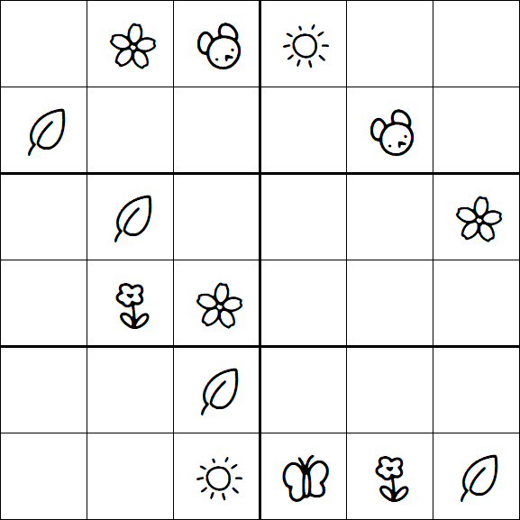Kids Sudoku 6x6 - Medio