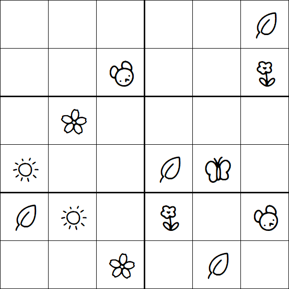 Kids Sudoku 6x6 - Medio