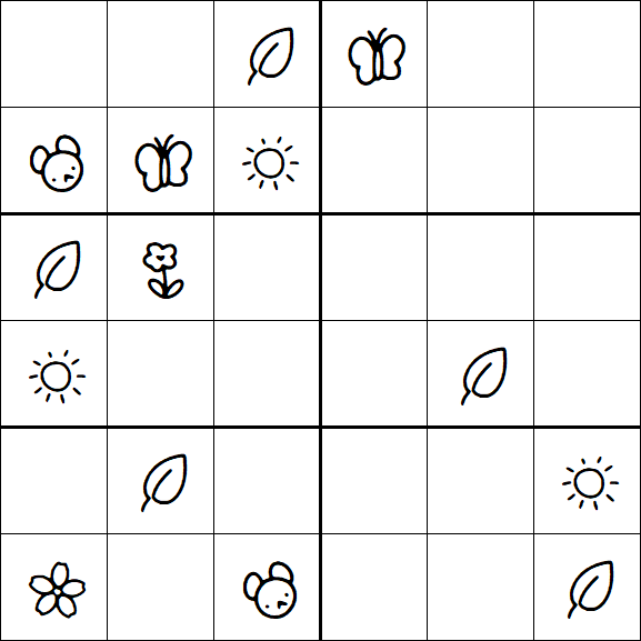 Kids Sudoku 6x6 - Medio