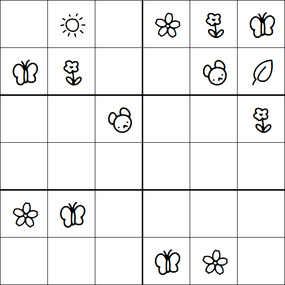 Kids Sudoku 6x6 - Medio