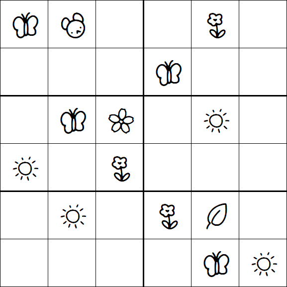 Kids Sudoku 6x6 - Medio