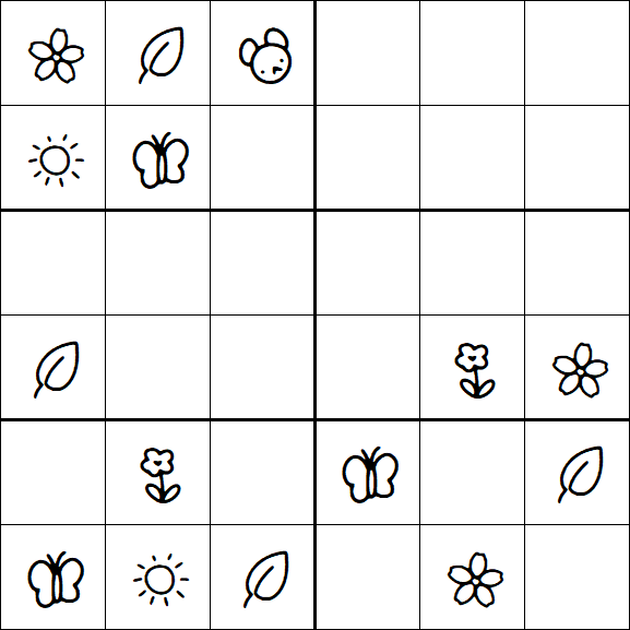 Kids Sudoku 6x6 - Medio