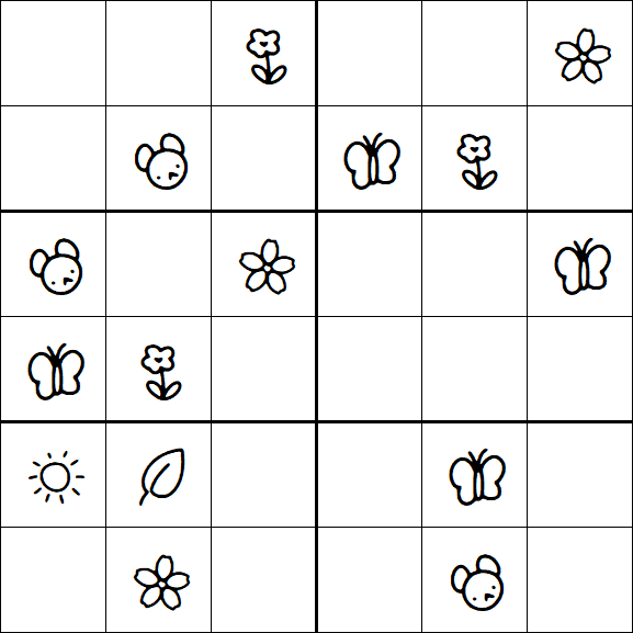 Kids Sudoku 6x6 - Medio