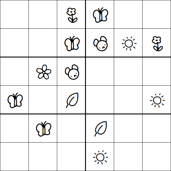 Kids Sudoku 6x6 - Medio