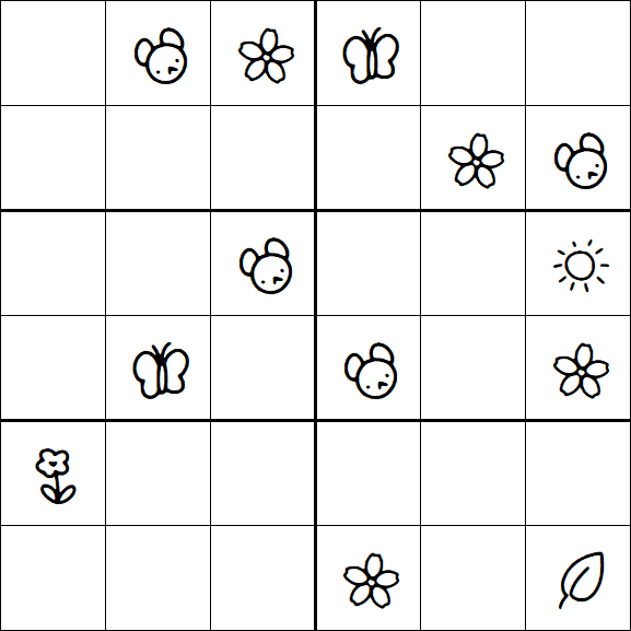 Kids Sudoku 6x6 - Medio