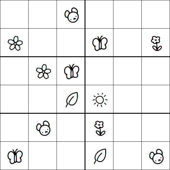 Kids Sudoku 6x6 - Medio