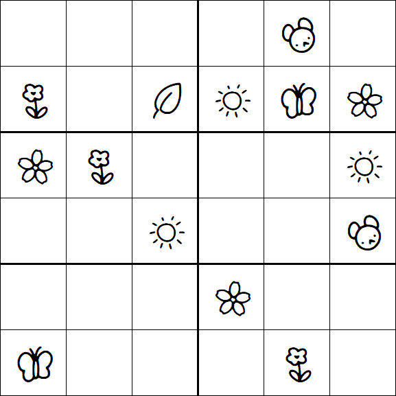 Kids Sudoku 6x6 - Medio