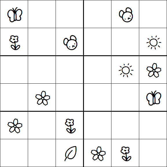 Kids Sudoku 6x6 - Medio