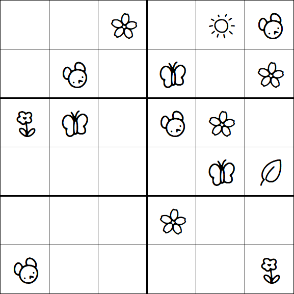 Kids Sudoku 6x6 - Medio