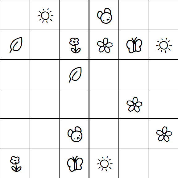 Kids Sudoku 6x6 - Medio