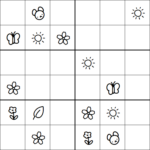 Kids Sudoku 6x6 - Medio