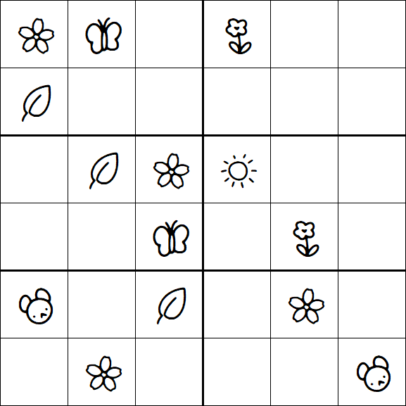 Kids Sudoku 6x6 - Medio