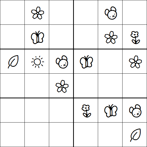 Kids Sudoku 6x6 - Medio