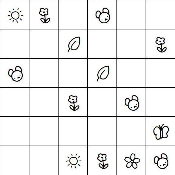 Kids Sudoku 6x6 - Medio