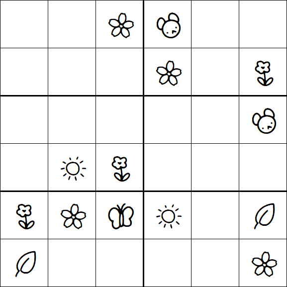 Kids Sudoku 6x6 - Medio