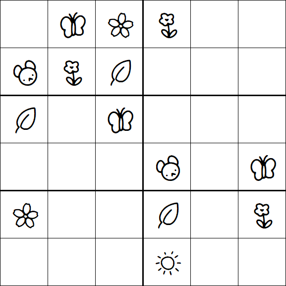 Kids Sudoku 6x6 - Medio