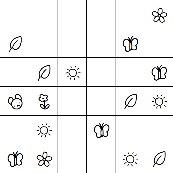 Kids Sudoku 6x6 - Medium