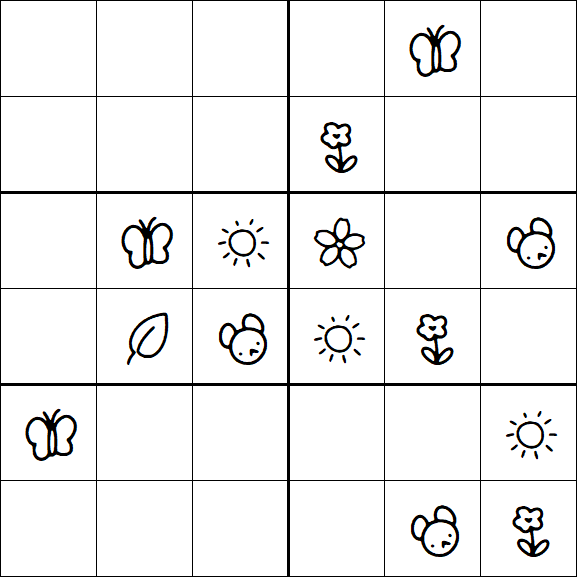 Kids Sudoku 6x6 - Medio