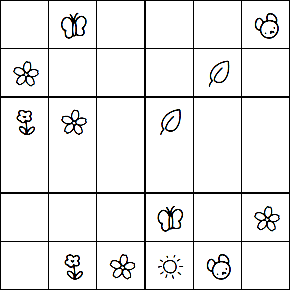 Kids Sudoku 6x6 - Medium