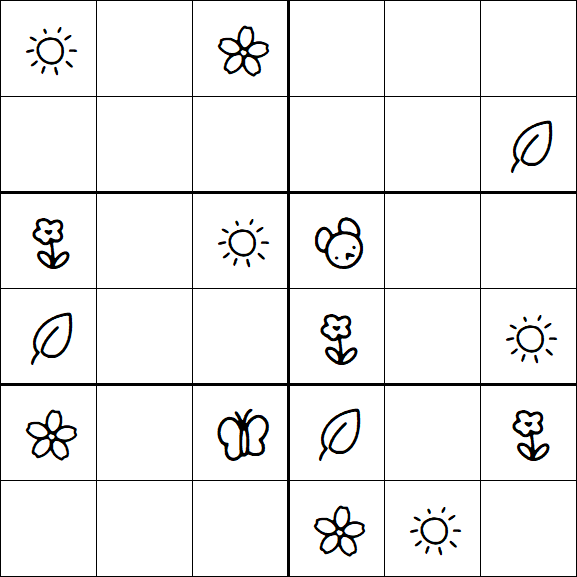 Kids Sudoku 6x6 - Medium