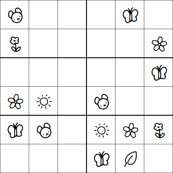 Kids Sudoku 6x6 - Moyen