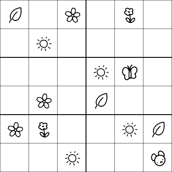 Kids Sudoku 6x6 - Moyen