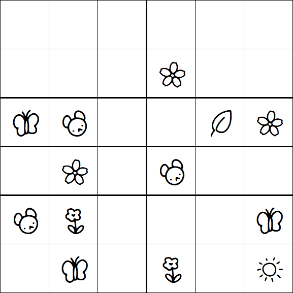 Kids Sudoku 6x6 - Medium